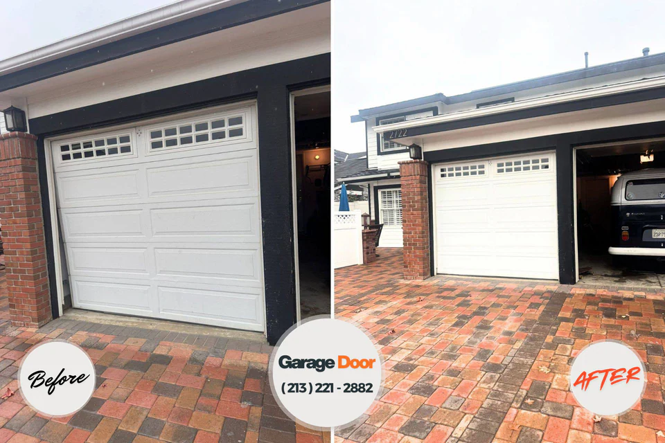 Before and after: garage door repair Saint Davids, PA